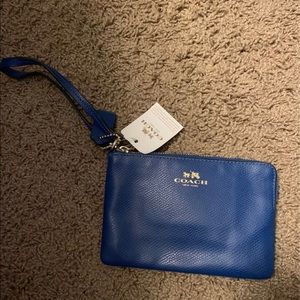 Blue Coach wristlet